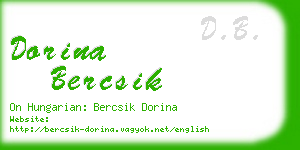 dorina bercsik business card